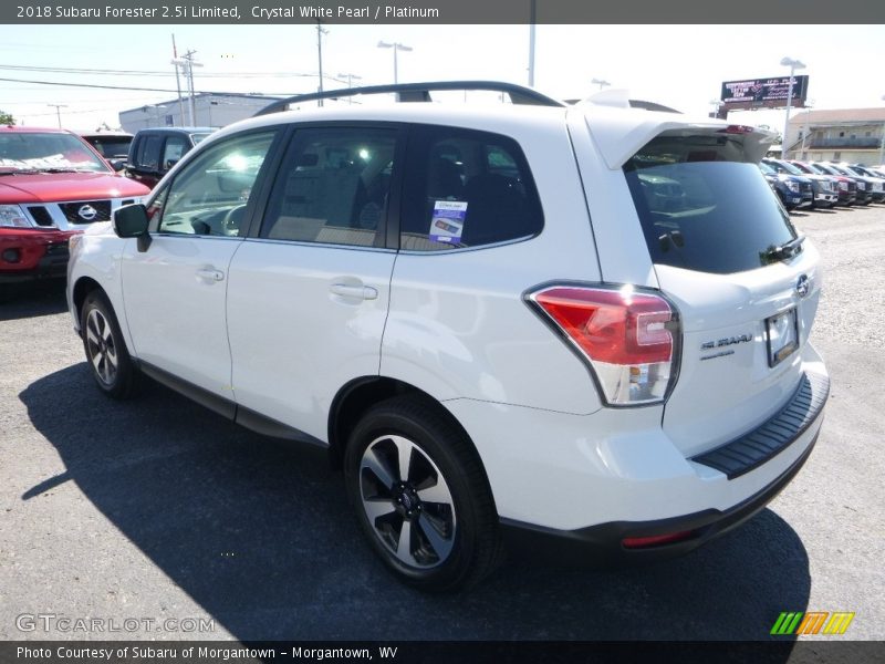 Crystal White Pearl / Platinum 2018 Subaru Forester 2.5i Limited