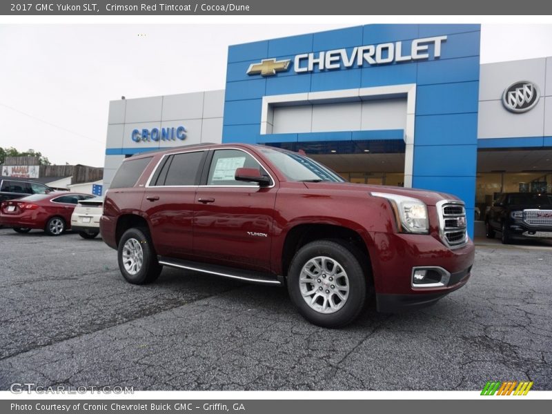 Crimson Red Tintcoat / Cocoa/Dune 2017 GMC Yukon SLT