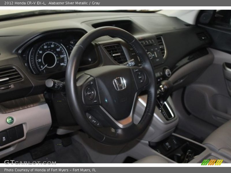 Alabaster Silver Metallic / Gray 2012 Honda CR-V EX-L