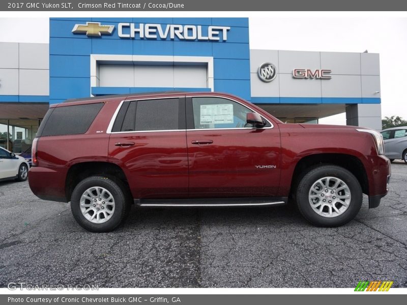 Crimson Red Tintcoat / Cocoa/Dune 2017 GMC Yukon SLT
