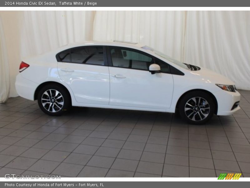 Taffeta White / Beige 2014 Honda Civic EX Sedan