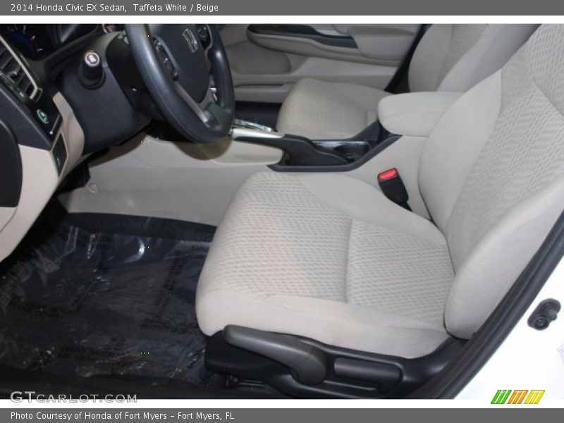 Taffeta White / Beige 2014 Honda Civic EX Sedan