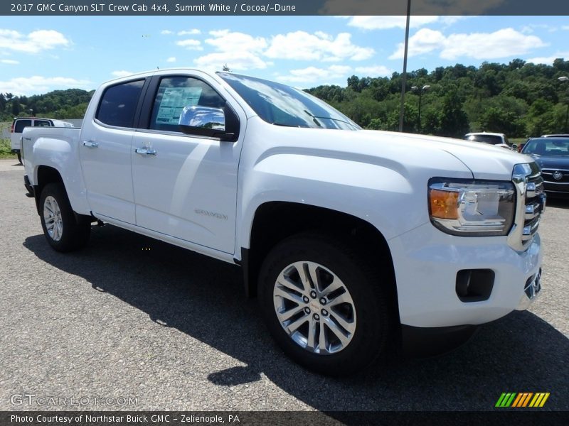 Summit White / Cocoa/­Dune 2017 GMC Canyon SLT Crew Cab 4x4