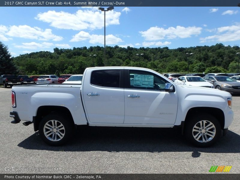 Summit White / Cocoa/­Dune 2017 GMC Canyon SLT Crew Cab 4x4
