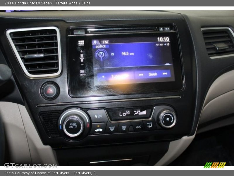 Taffeta White / Beige 2014 Honda Civic EX Sedan