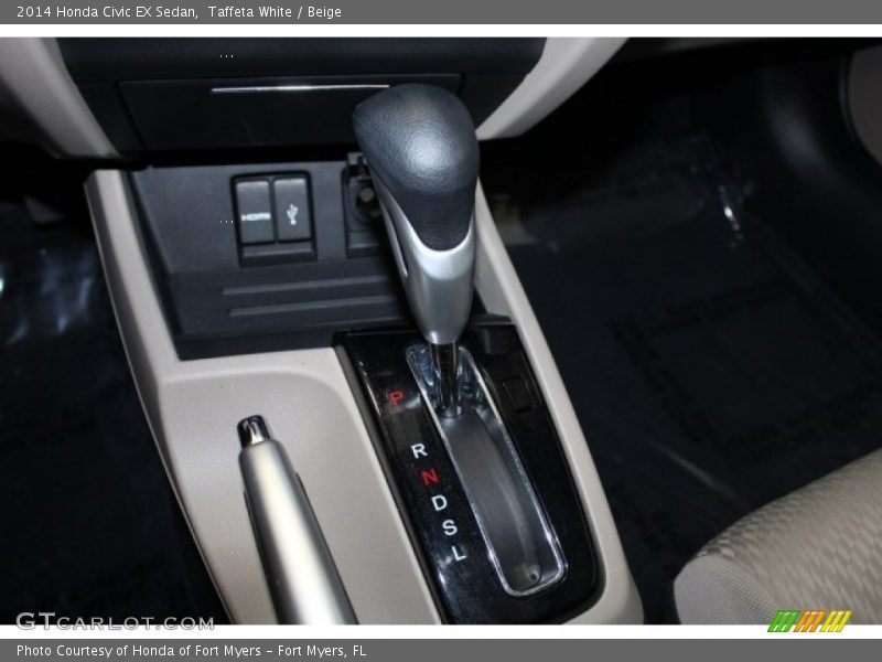 Taffeta White / Beige 2014 Honda Civic EX Sedan