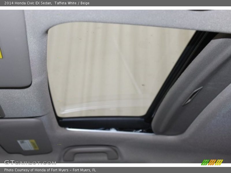 Taffeta White / Beige 2014 Honda Civic EX Sedan
