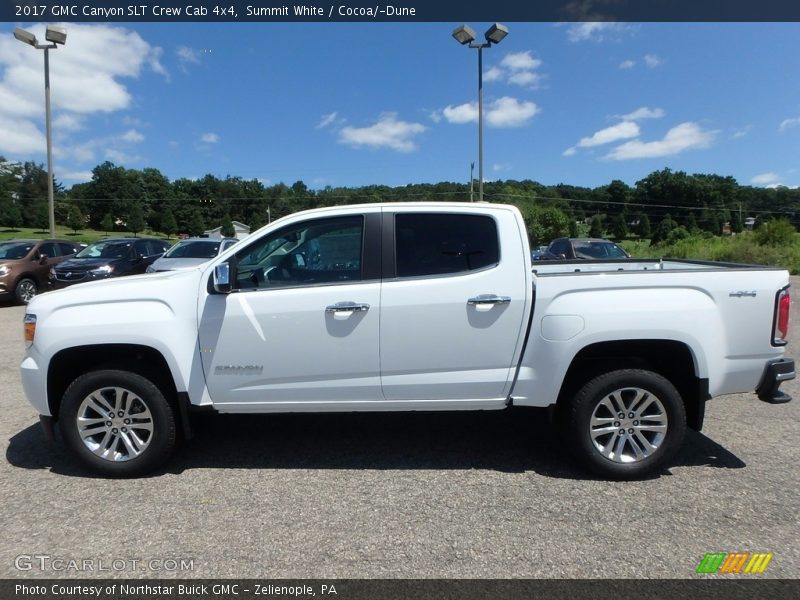 Summit White / Cocoa/­Dune 2017 GMC Canyon SLT Crew Cab 4x4