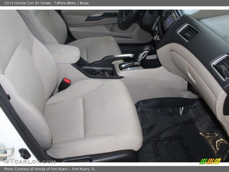 Taffeta White / Beige 2014 Honda Civic EX Sedan