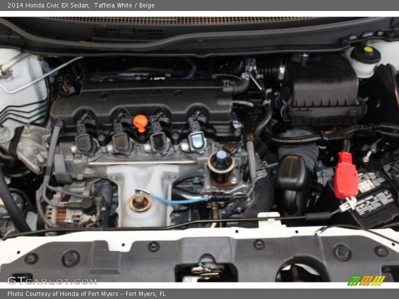 Taffeta White / Beige 2014 Honda Civic EX Sedan