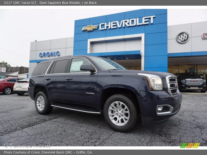 Dark Sapphire Blue Metallic / Jet Black 2017 GMC Yukon SLT