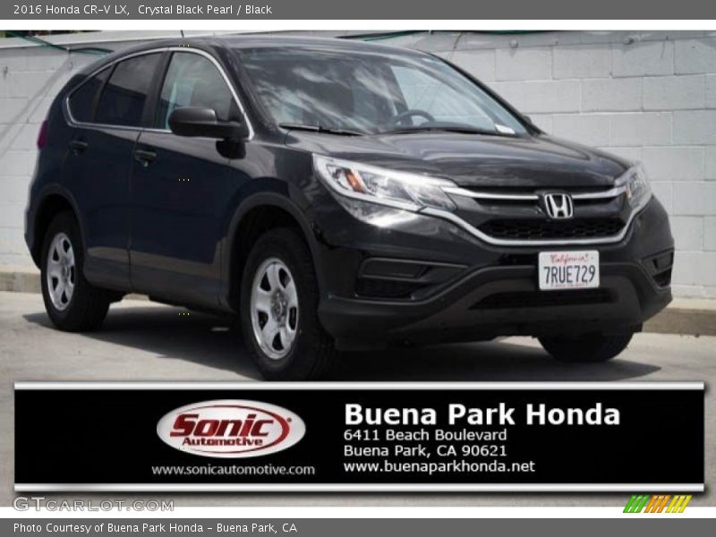 Crystal Black Pearl / Black 2016 Honda CR-V LX