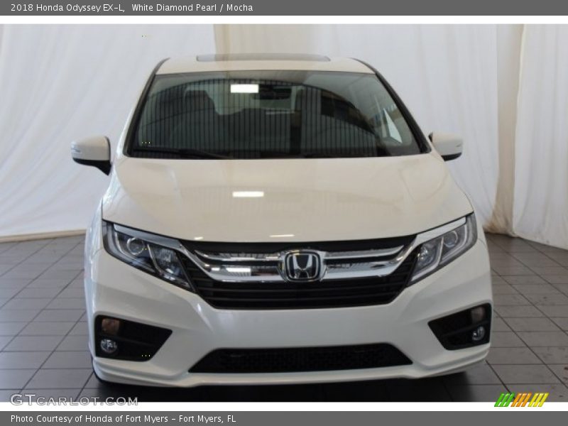 White Diamond Pearl / Mocha 2018 Honda Odyssey EX-L