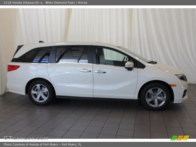 White Diamond Pearl / Mocha 2018 Honda Odyssey EX-L