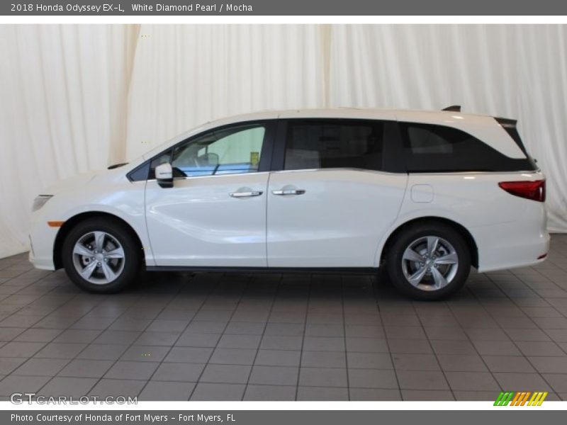 White Diamond Pearl / Mocha 2018 Honda Odyssey EX-L