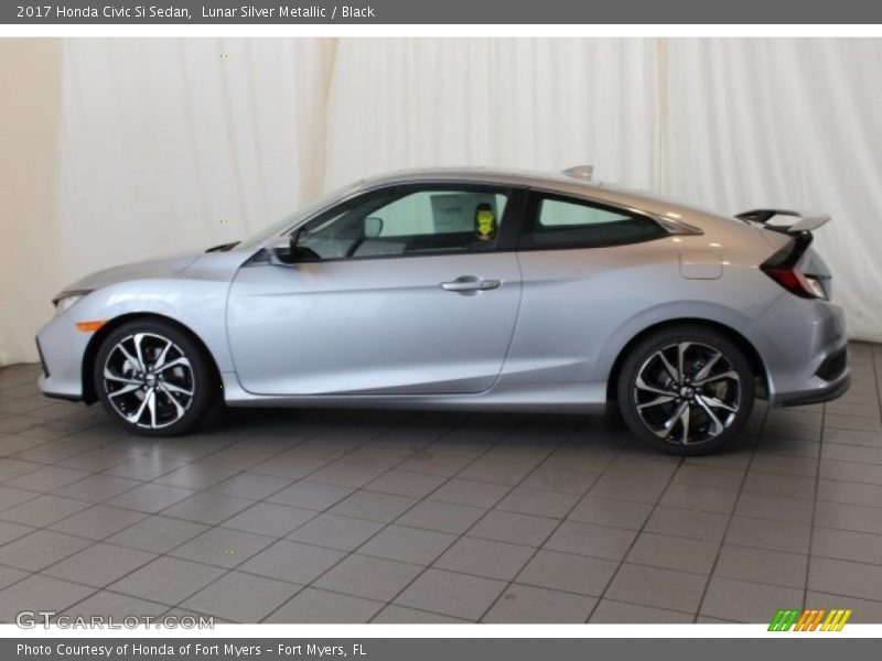 Lunar Silver Metallic / Black 2017 Honda Civic Si Sedan