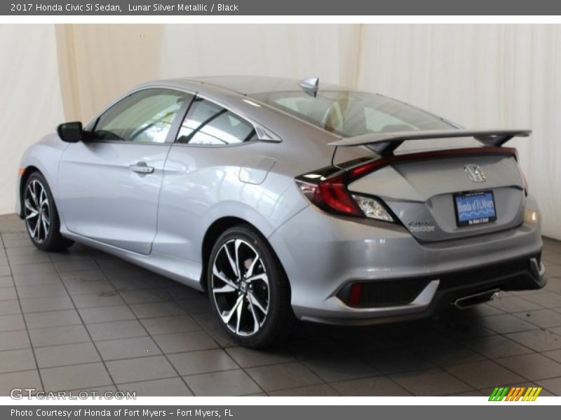 Lunar Silver Metallic / Black 2017 Honda Civic Si Sedan