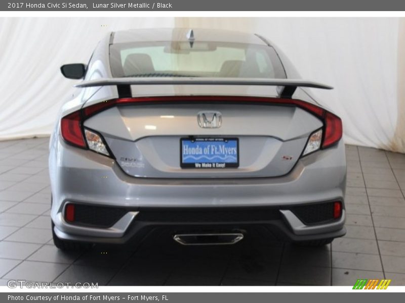 Lunar Silver Metallic / Black 2017 Honda Civic Si Sedan