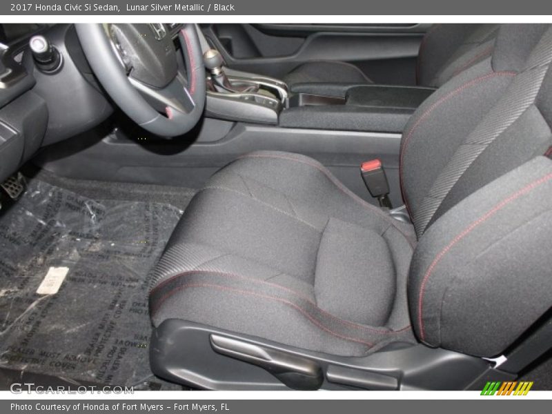 Lunar Silver Metallic / Black 2017 Honda Civic Si Sedan