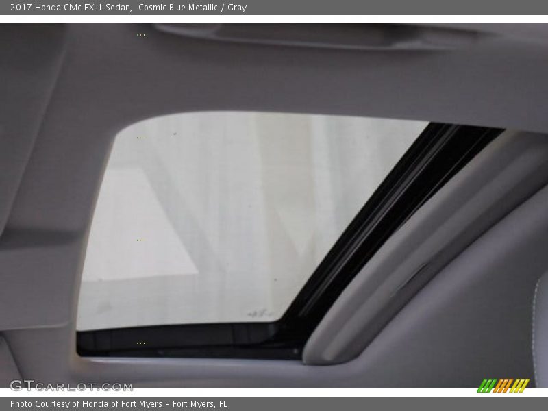 Cosmic Blue Metallic / Gray 2017 Honda Civic EX-L Sedan