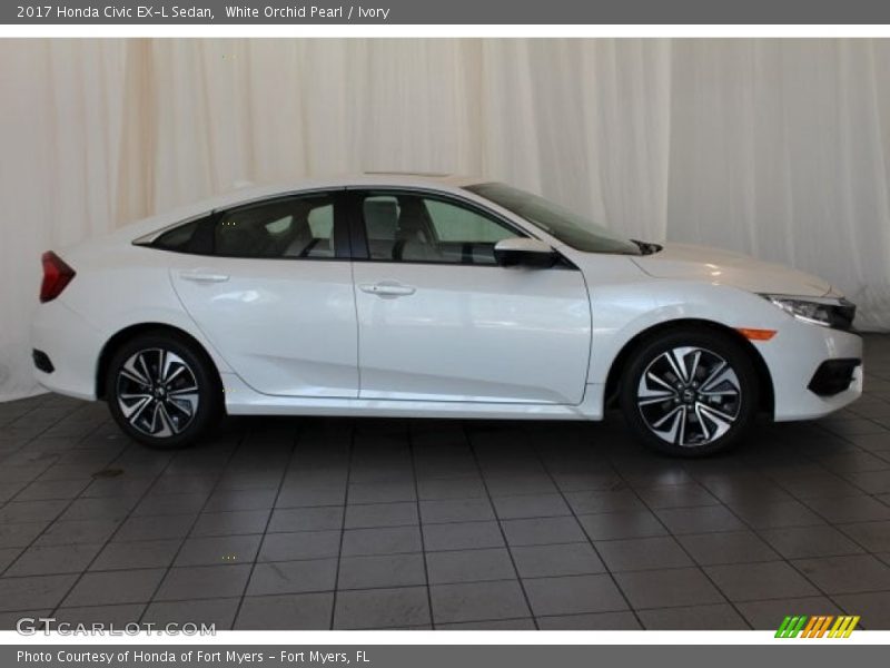 White Orchid Pearl / Ivory 2017 Honda Civic EX-L Sedan