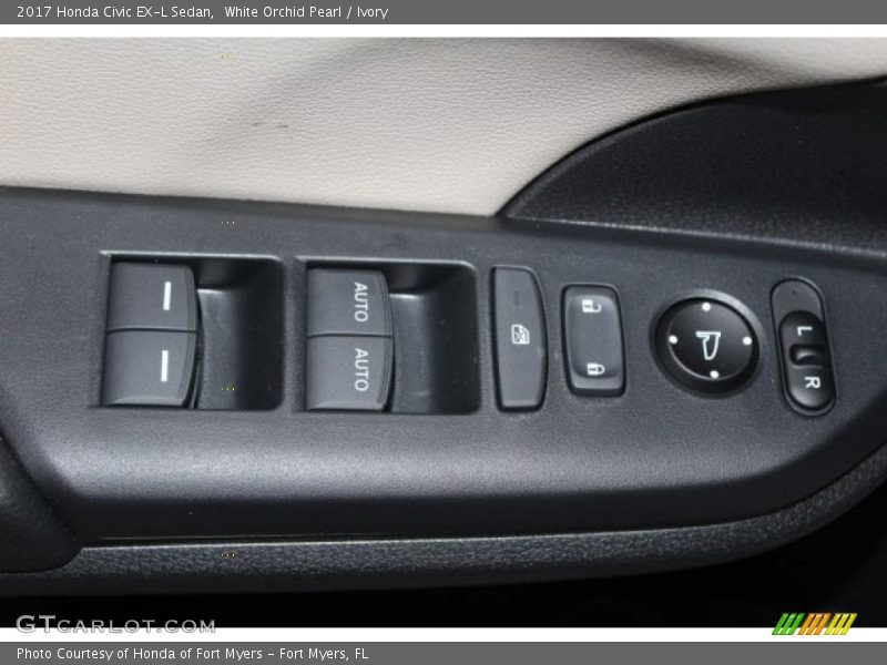 White Orchid Pearl / Ivory 2017 Honda Civic EX-L Sedan