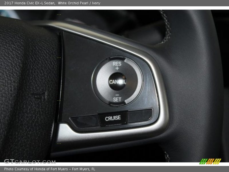 White Orchid Pearl / Ivory 2017 Honda Civic EX-L Sedan