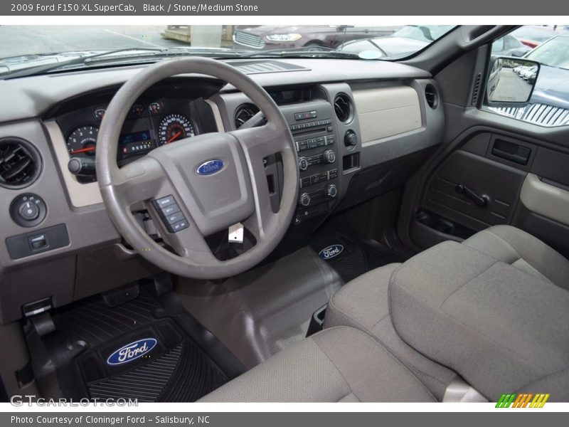 Black / Stone/Medium Stone 2009 Ford F150 XL SuperCab