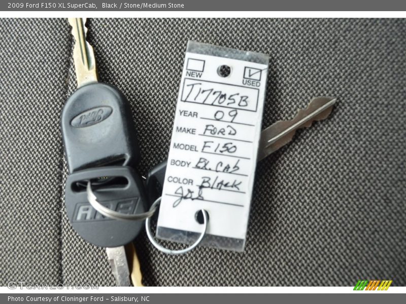 Black / Stone/Medium Stone 2009 Ford F150 XL SuperCab