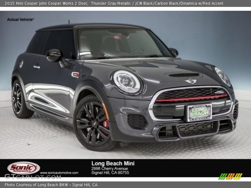 Thunder Gray Metallic / JCW Black/Carbon Black/Dinamica w/Red Accent 2015 Mini Cooper John Cooper Works 2 Door