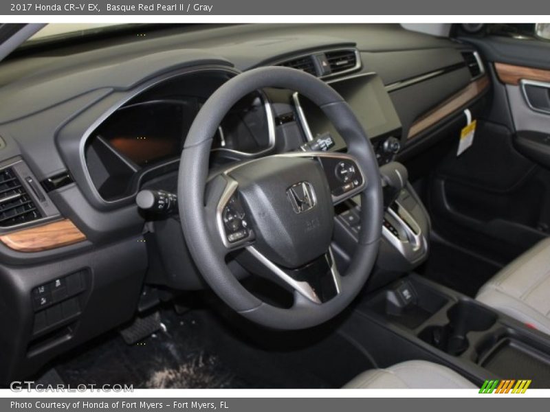 Basque Red Pearl II / Gray 2017 Honda CR-V EX