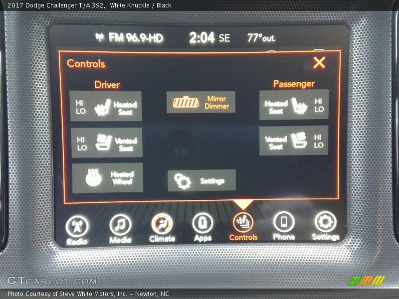 White Knuckle / Black 2017 Dodge Challenger T/A 392