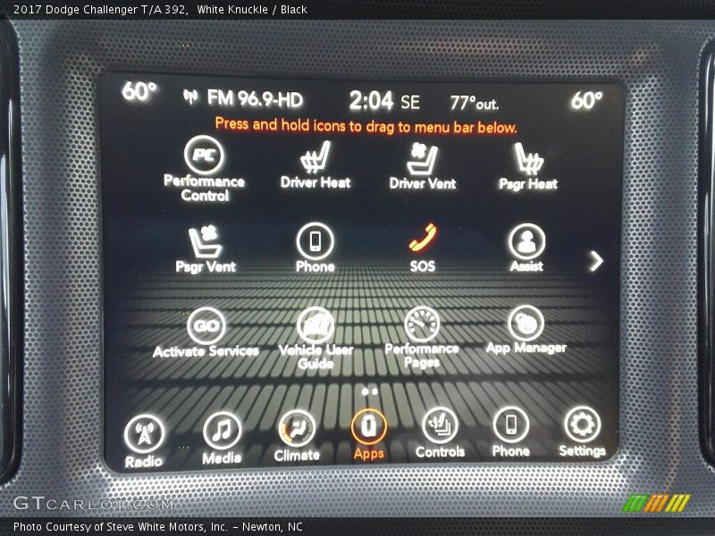White Knuckle / Black 2017 Dodge Challenger T/A 392