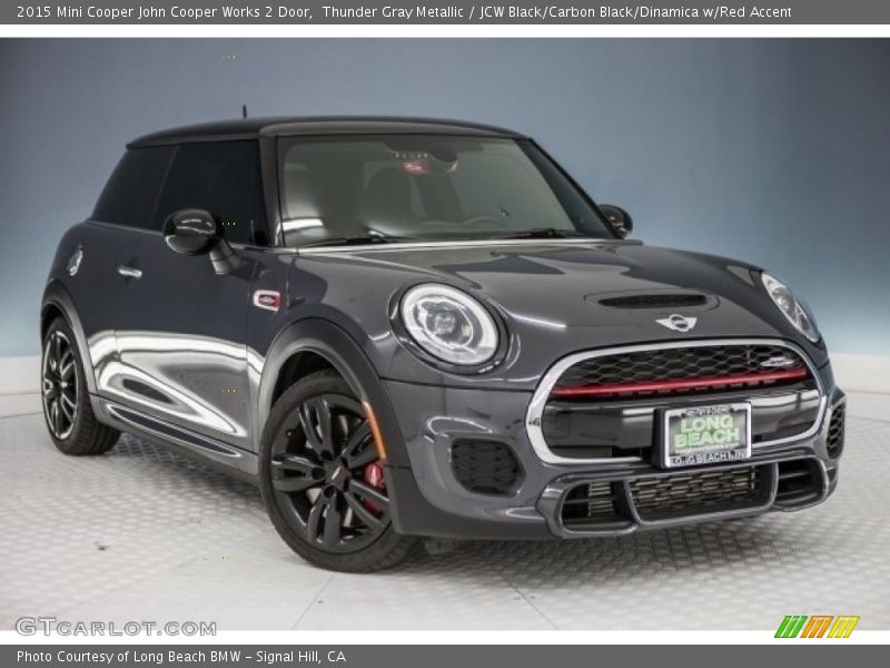 Thunder Gray Metallic / JCW Black/Carbon Black/Dinamica w/Red Accent 2015 Mini Cooper John Cooper Works 2 Door