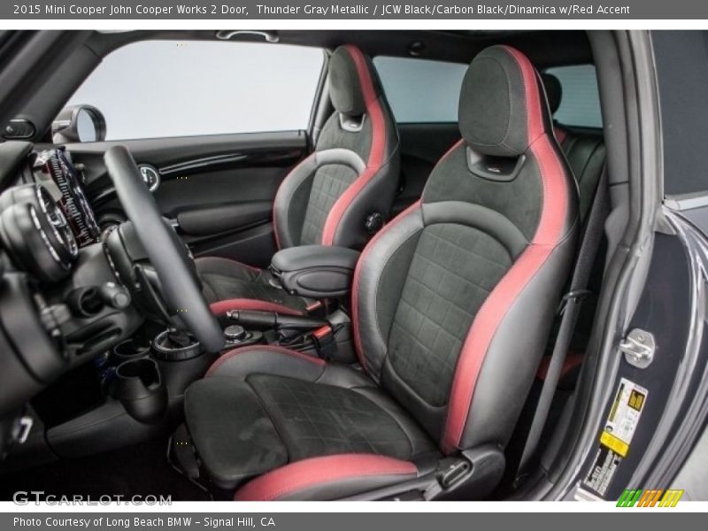 Thunder Gray Metallic / JCW Black/Carbon Black/Dinamica w/Red Accent 2015 Mini Cooper John Cooper Works 2 Door