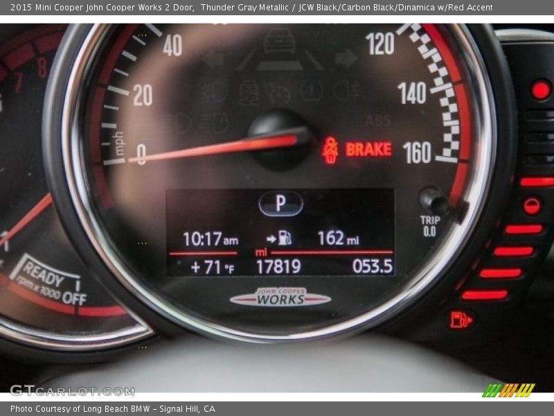 Thunder Gray Metallic / JCW Black/Carbon Black/Dinamica w/Red Accent 2015 Mini Cooper John Cooper Works 2 Door