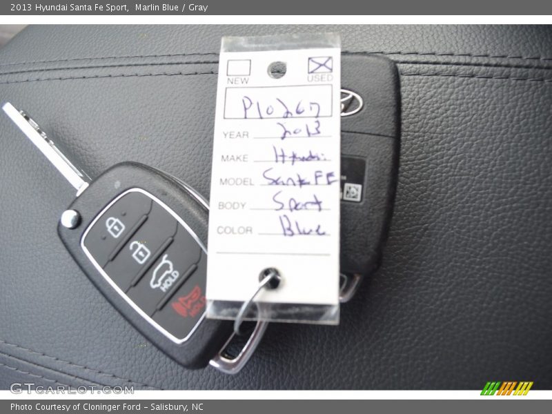Marlin Blue / Gray 2013 Hyundai Santa Fe Sport