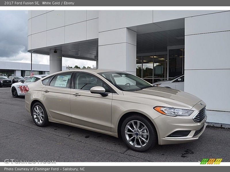 White Gold / Ebony 2017 Ford Fusion SE