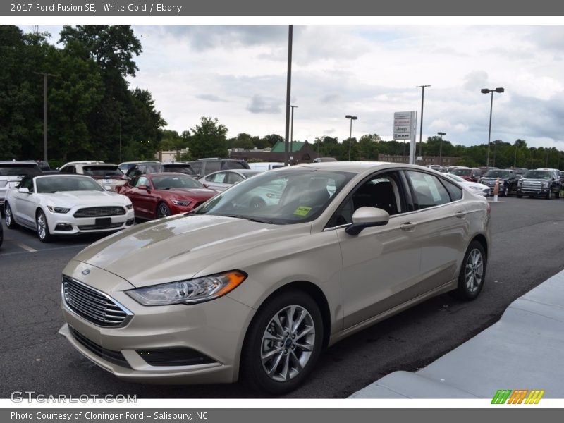 White Gold / Ebony 2017 Ford Fusion SE