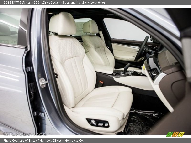 Bluestone Metallic / Ivory White 2018 BMW 5 Series M550i xDrive Sedan