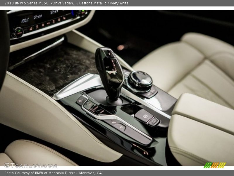 Bluestone Metallic / Ivory White 2018 BMW 5 Series M550i xDrive Sedan