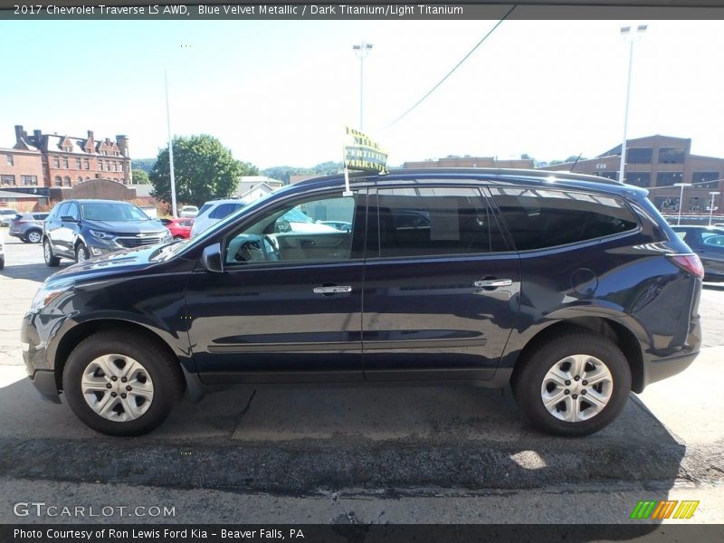 Blue Velvet Metallic / Dark Titanium/Light Titanium 2017 Chevrolet Traverse LS AWD