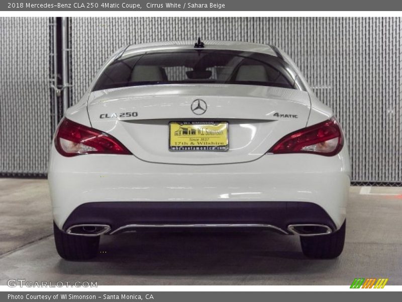 Cirrus White / Sahara Beige 2018 Mercedes-Benz CLA 250 4Matic Coupe