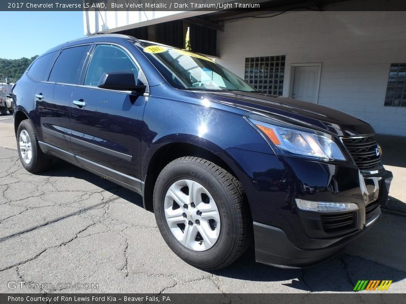 Blue Velvet Metallic / Dark Titanium/Light Titanium 2017 Chevrolet Traverse LS AWD