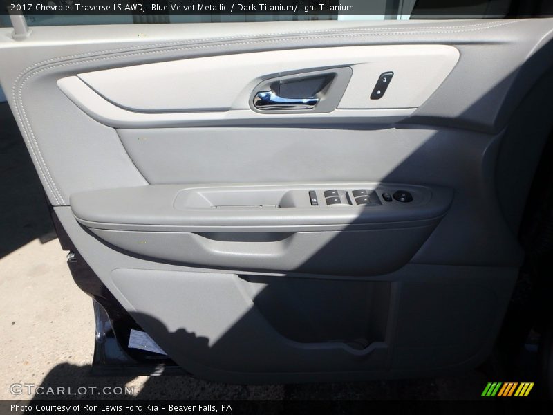 Blue Velvet Metallic / Dark Titanium/Light Titanium 2017 Chevrolet Traverse LS AWD