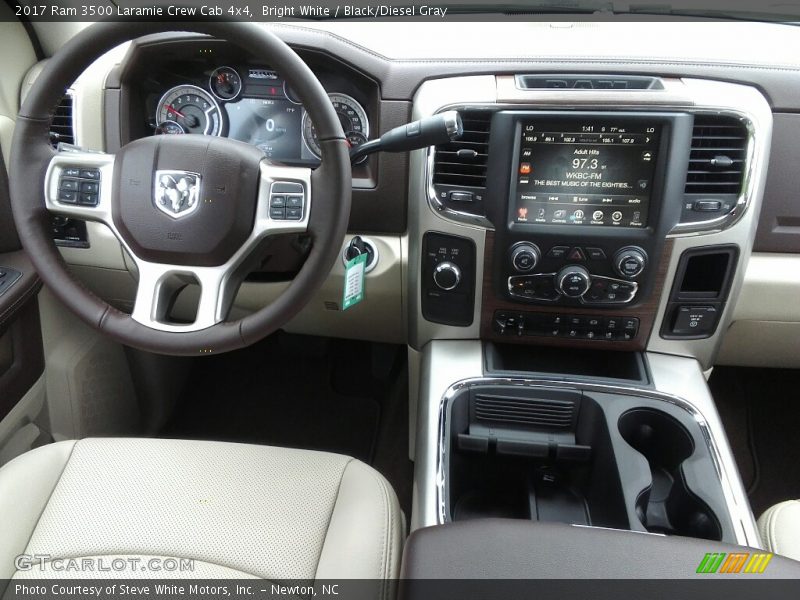 Bright White / Black/Diesel Gray 2017 Ram 3500 Laramie Crew Cab 4x4