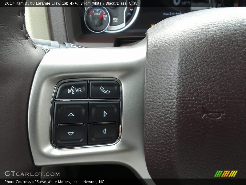 Bright White / Black/Diesel Gray 2017 Ram 3500 Laramie Crew Cab 4x4
