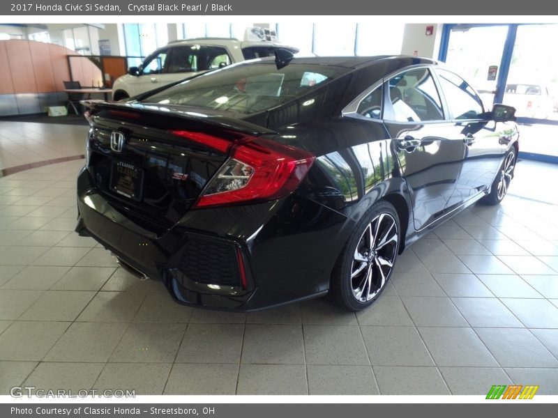 Crystal Black Pearl / Black 2017 Honda Civic Si Sedan