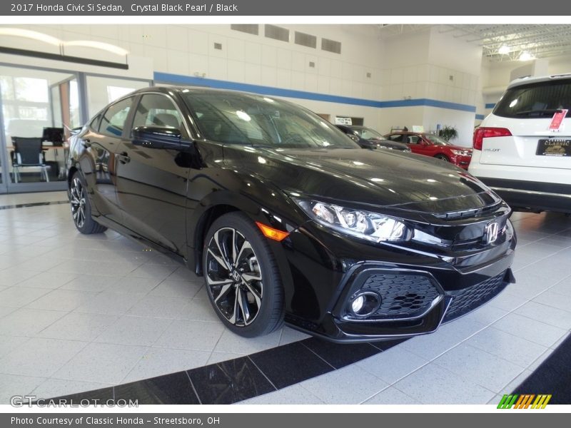 Crystal Black Pearl / Black 2017 Honda Civic Si Sedan