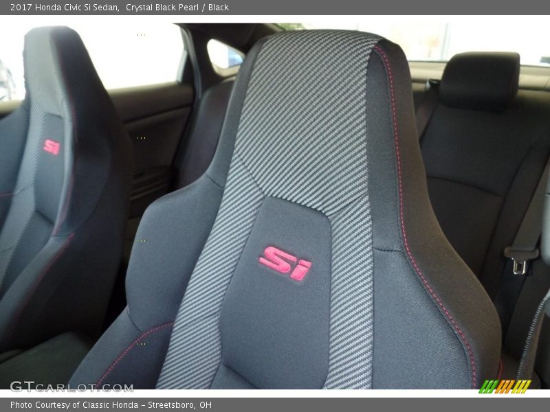 Crystal Black Pearl / Black 2017 Honda Civic Si Sedan